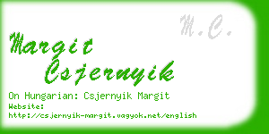 margit csjernyik business card